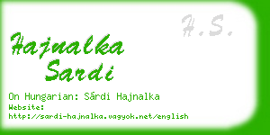 hajnalka sardi business card