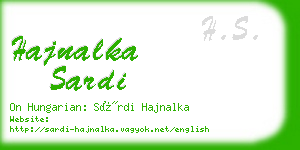 hajnalka sardi business card